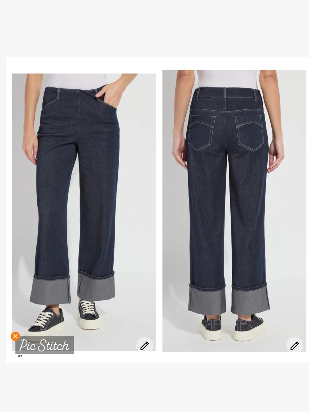 Lysse Samara Cuffed Wide Leg Jeans